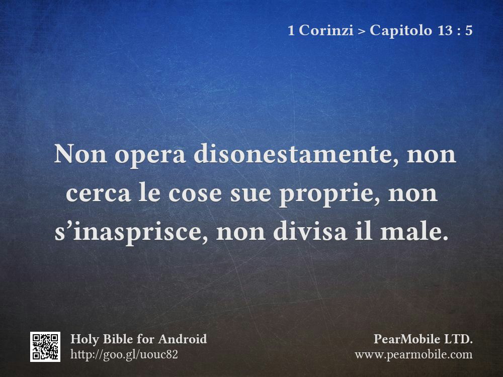 1 Corinzi, Capitolo 13:5